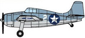 Trumpeter 6402 1/350 F4F4 Wildcat Carrier-Based Fighter Set (4/Bx)