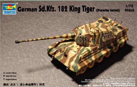 Trumpeter 7202 1/72 German SdKfz 182 King Tiger Tank (Porsche Turret)