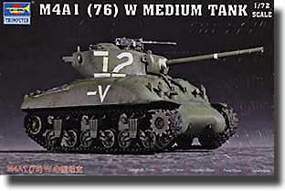 Trumpeter 7222 1/72 US M4A1(76)W Sherman Tank