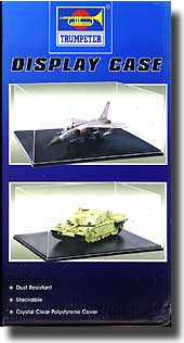 Trumpeter 9808 Showcase for 1/18 Autos, 1/48 Planes & 1/35 Tanks (12.5"L x 10.8"W x 5.34"H) Black Base