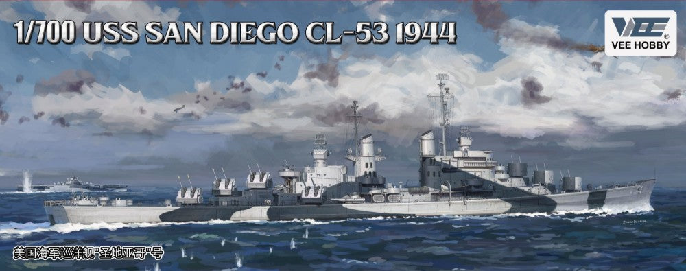 Vee Hobby 57012 1/700 USS San Diego CL53 Light Cruiser 1944