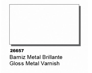 Vallejo 26657 60ml Bottle Gloss Metal Varnish (6/Bx)