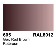 Vallejo 70605 18ml Bottle German Red Brown RAL 8012 Surface Primer (6/Bx)