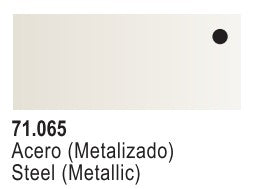 Vallejo 71065 17ml Bottle Metallic Steel Model Air (6/Bx)