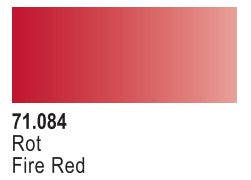 Vallejo 71084 17ml Bottle Fire Red Model Air (6/Bx)