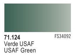 Vallejo 71124 17ml Bottle USAF Green Model Air (6/Bx)