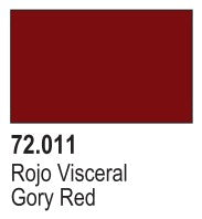 Vallejo 72011 18ml Bottle Gory Red Game Color (6/Bx)