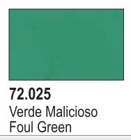 Vallejo 72025 18ml Bottle Foul Green Game Color (6/Bx)