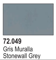 Vallejo 72049 18ml Bottle Stonewall Grey Game Color (6/Bx)