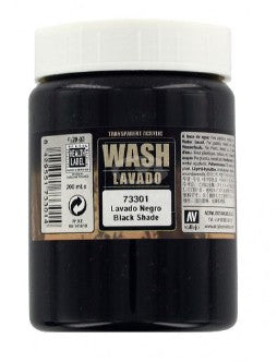 Vallejo 73301 200ml Bottle Black Wash