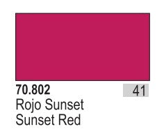 Vallejo 802 17ml Bottle Sunset Red Model Color (6/Bx)