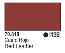 Vallejo 818 17ml Bottle Red Leather Model Color (6/Bx)