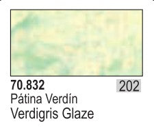 Vallejo 832 17ml Bottle Verdigris Glaze Model Color (6/Bx)