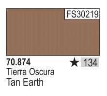 Vallejo 874 17ml Bottle USA Tan Earth Model Color (6/Bx)