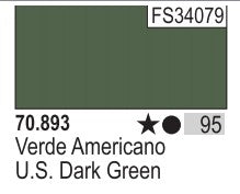 Vallejo 893 17ml Bottle US Dark Green Model Color (6/Bx)