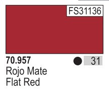 Vallejo 957 17ml Bottle Flat Red Model Color (6/Bx)