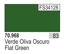 Vallejo 968 17ml Bottle Flat Green Model Color (6/Bx)