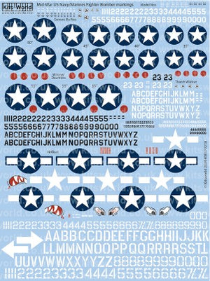 Warbird Decals 172218 1/72 USN & Marine Fighter/Bomber Mid to Late War