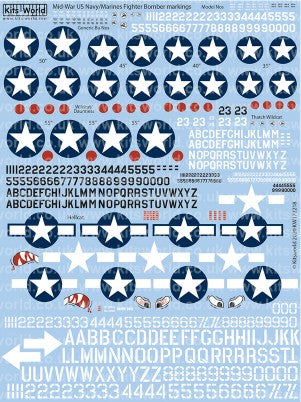 Warbird Decals 172218 1/72 USN & Marine Fighter/Bomber Mid to Late War