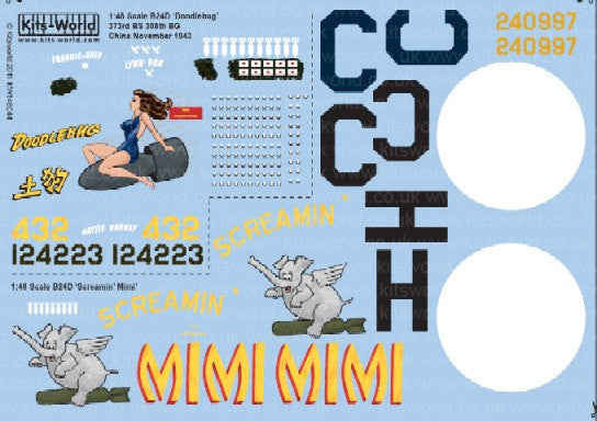 Warbird Decals 148044 1/48 B24s Doodlebug, Screamin Mimi