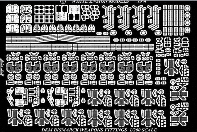 White Ensign Models 2015 1/200 Bismarck, Tirpitz AA Guns (D)