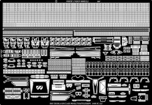 White Ensign Models 4008 1/400 German Pocket Detail Set (D)