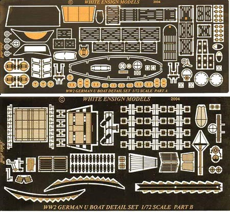 White Ensign Models 7203 1/72 Type VIIC U-Boat Detail Set for RVL (D)