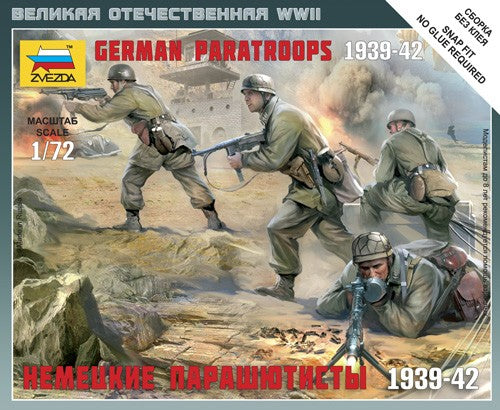 Zvezda 6136 1/72 German Paratroopers 1939-42 (4) (Snap)