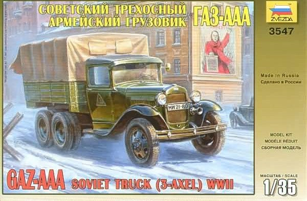 Zvezda 3547 1/35 WWII Soviet GAZ-AAA 3-Axle Truck