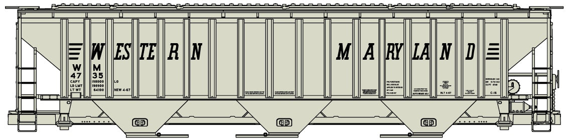 Accurail 80683 Ho Ps 3Bay Cvd Hop Wm