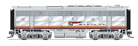 Broadway Limited 6659 HO Scale EMD F3B - Sound and DCC - Paragon4 -- Santa Fe #31B (Warbonnet; silver, red)