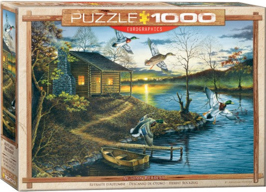 Eurographics 60862 Autumn Retreat (Cabin by Lake at Sunset) Puzzle (1000pc)