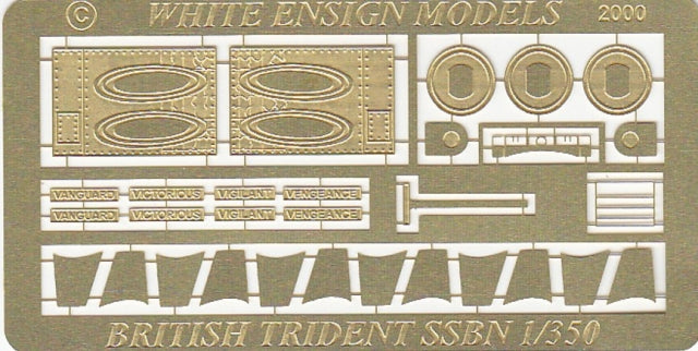 White Ensign Models 35131 1/350 HMS Vanguard S28 SSBN Submarine Detail Set for BOM (D)