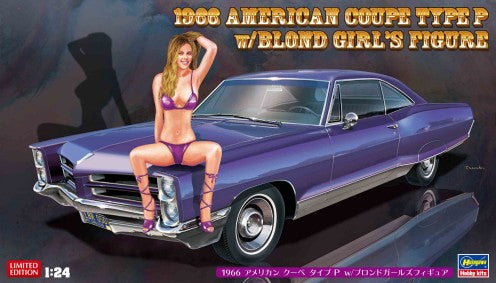 Hasegawa 52224 1/24 1966 Pontiac Bonneville Coupe w/Resin Girl Figure (Ltd Edition)