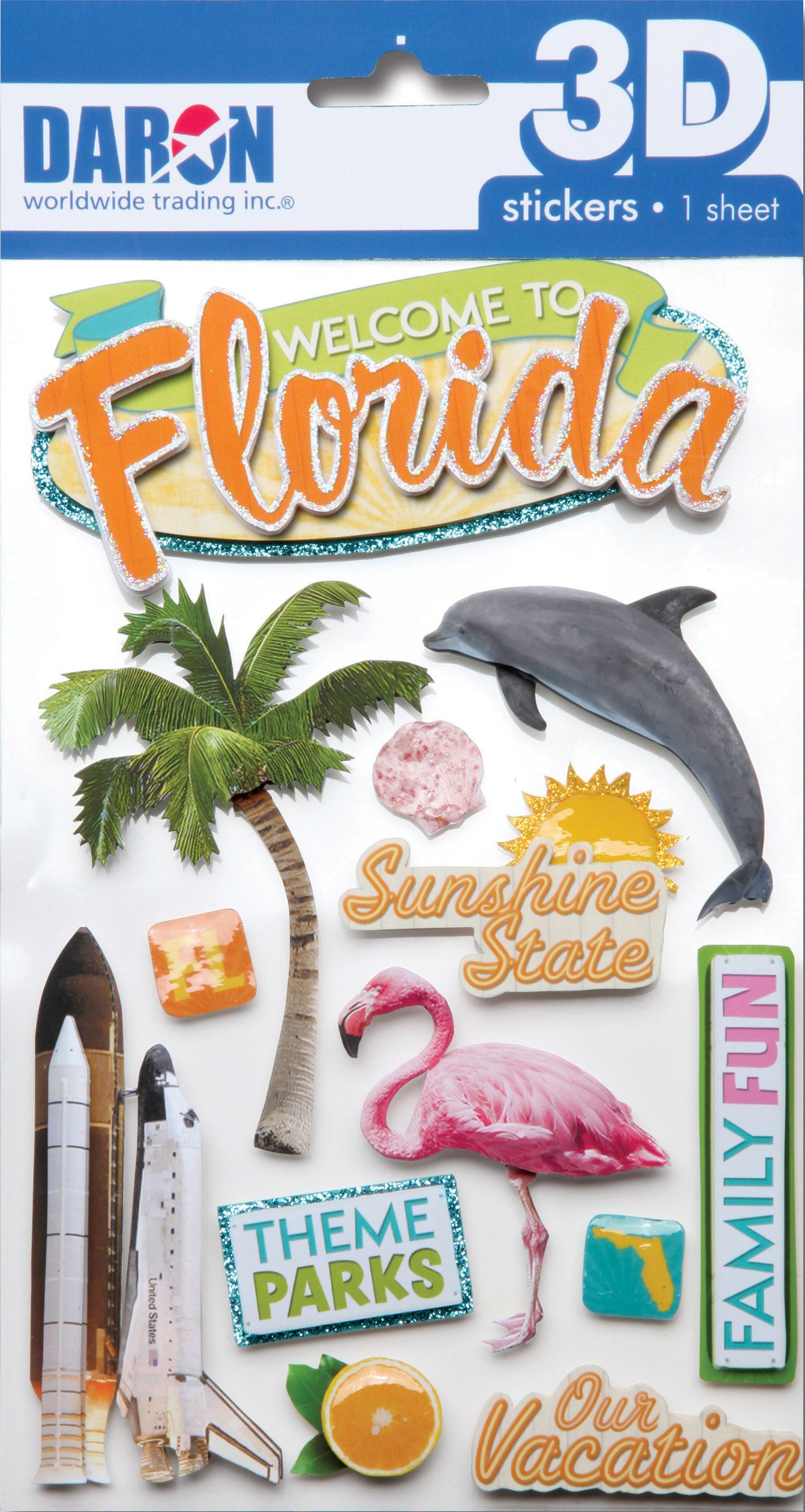 Daron 3D Sticker Sets PP3560 3D Sticker Set-Florida