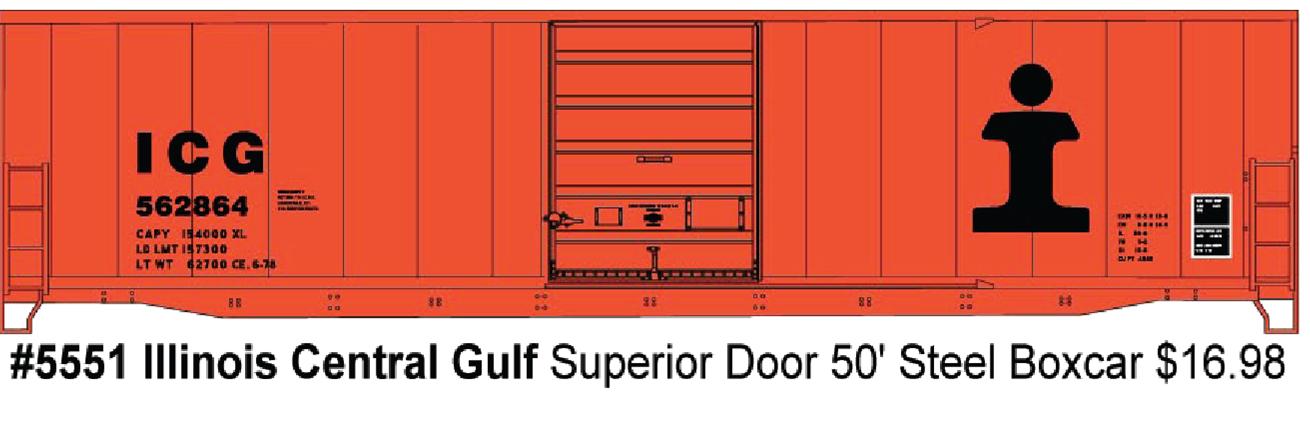 Accurail 5551 Ho 50'Steel Boxcar Icg