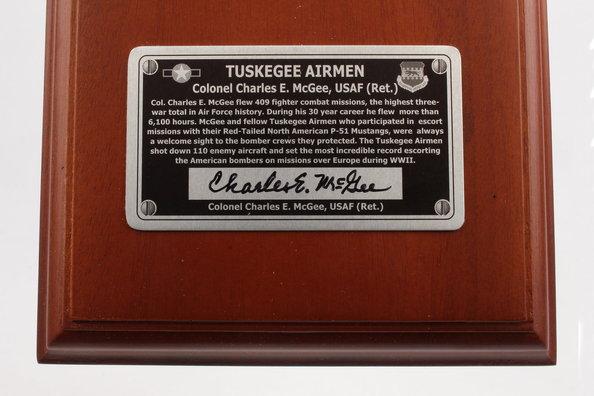 Executive Series A2524 Exec Ser P-51C Tuskegee Signed By Charles Mcgee 1/24 (Ap51Ct
