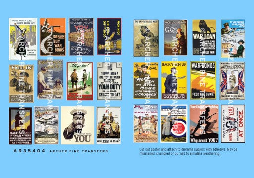 Archer Fine Transfers 35404 1/35 British WWI Propaganda Posters (24)