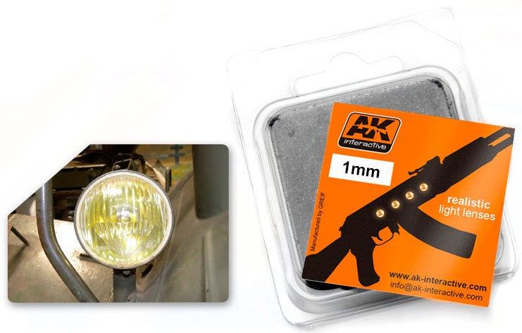 AK Interactive 202 Amber Light Lenses 1mm (4)