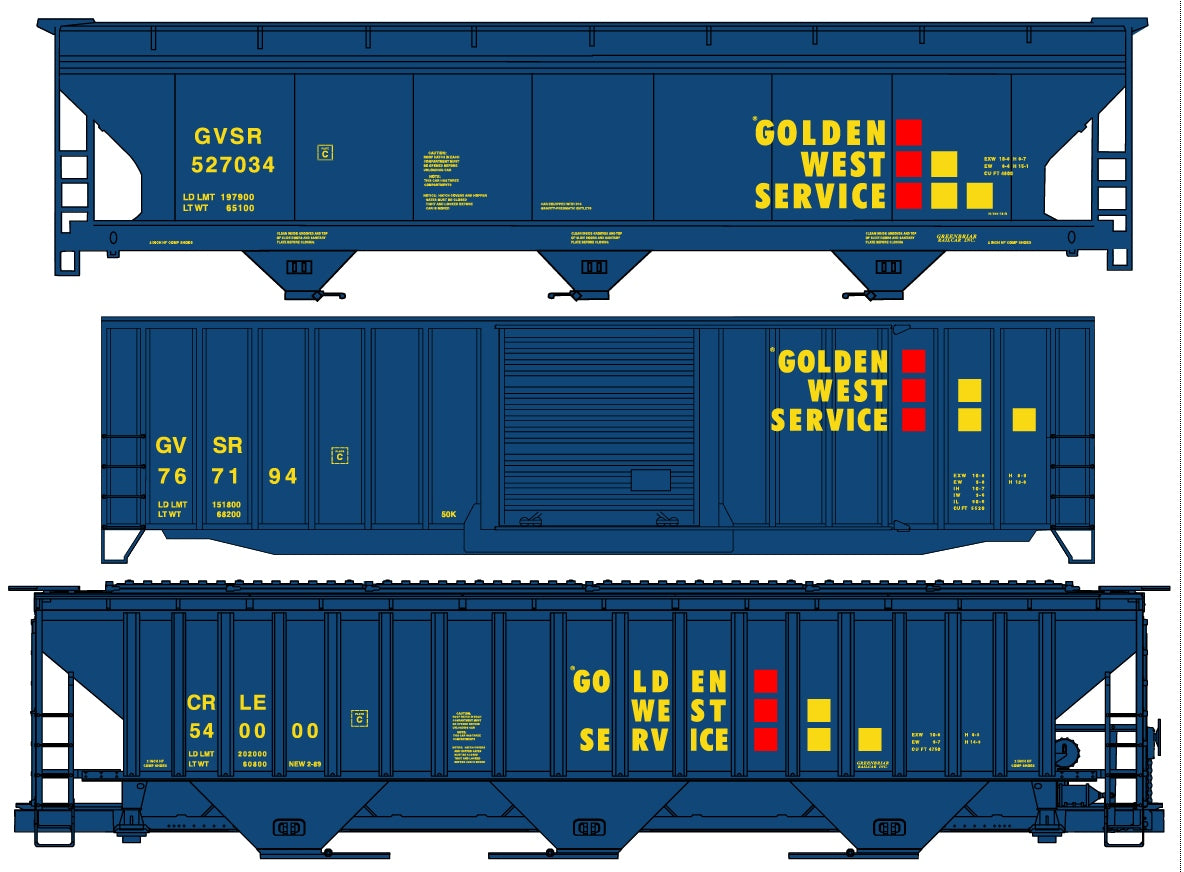 Accurail 8061 Ho Golden West 3Car Set