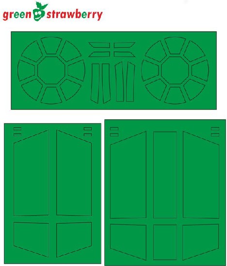 Green Strawberry AM8 1/72 Star Wars Tie Advanced x1 Starfighter Mask for BAN