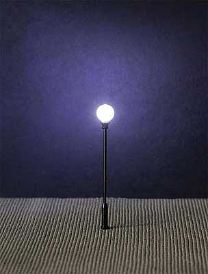 Faller 180104 HO Scale LED Park Light on Mast -- Adjustable height up to 2-7/16" 7.1cm tall pkg(3)