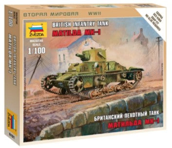Zvezda 6191 1/100 British Matilda Mk I Infantry Tank (Snap)