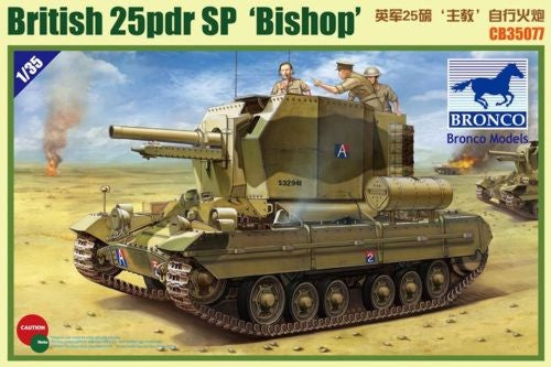 Bronco Models 35077 1/35 British Bishop Self-Propelled Artillery Vehicle w/25-Pdr Howitzer Gun