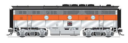 Broadway Limited 6669 HO Scale EMD F3B - Sound and DCC - Paragon4 -- Western Pacific 801B (Zephyr, silver, orange, black)