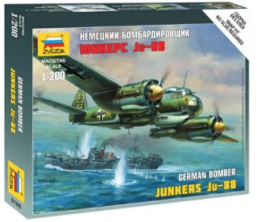 Zvezda 6186 1/200 German Ju88A4 Bomber (Snap)