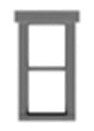 Tichy Trains 8242 HO 1/1 Dbl Hung Window w/Fancy Trim, Glazing & Shades 18"w x 40"h (12) (D)
