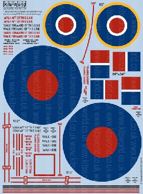 Warbird Decals Kits World 132049 1/32 Avro Lancaster General Markings, Stenciling RAF Roundels & Walkways