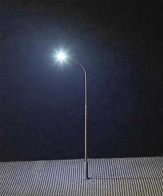 Faller 180100 HO Scale LED Streetlight -- Adjustable height up to 3-3/4" 9.5cm tall pkg(3)