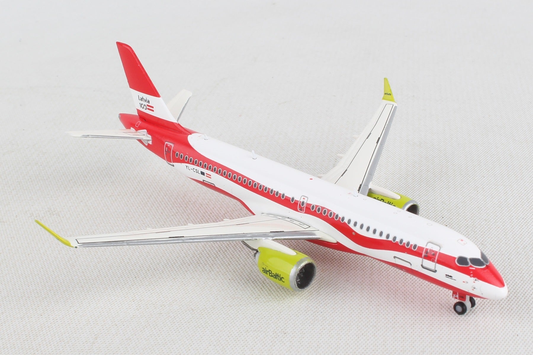 Gemini Jets 1/400 GJ1839 Gemini Air Baltic A220-300 1/400 Latvia 100 Livery Yl-Csl